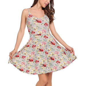 Printed halter dress
